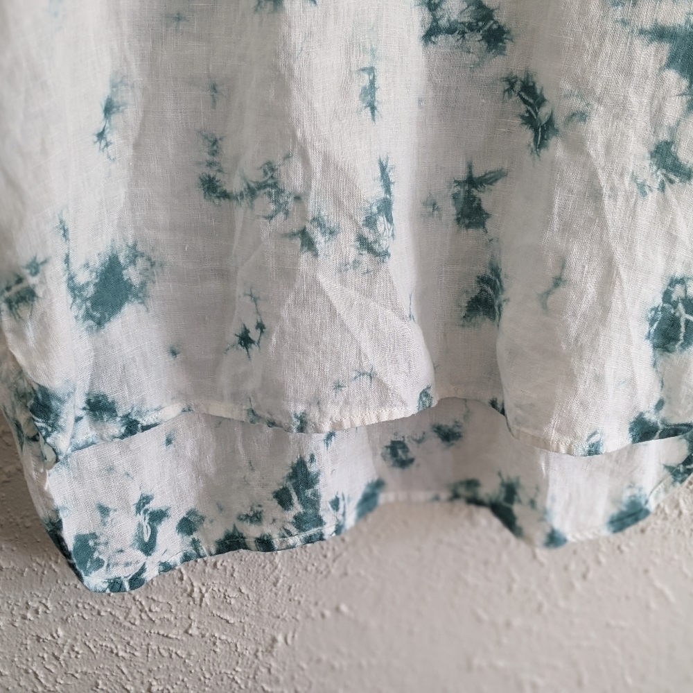 NWT Rachel Zoe Tie Dye Linen Top - Picture 6 of 8